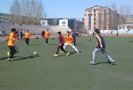 足球比赛赛场紧张刺激，胜负难以预测